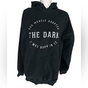 BANE BATMAN QUOTE / Black Darkness Navy Hoodie / XL 🖤 🦇